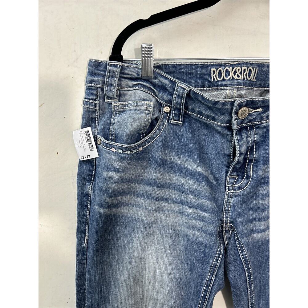 Rock & Roll Cowgirl Low Rise Bootcut Med Acid Wash Jeans Womens Size‎ 32x32 NWT - Picture 2 of 15